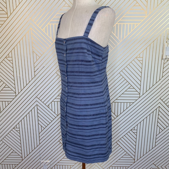 Mara Hoffman Sheath Mini Dress Denim MultiStripe - Picture 5 of 8